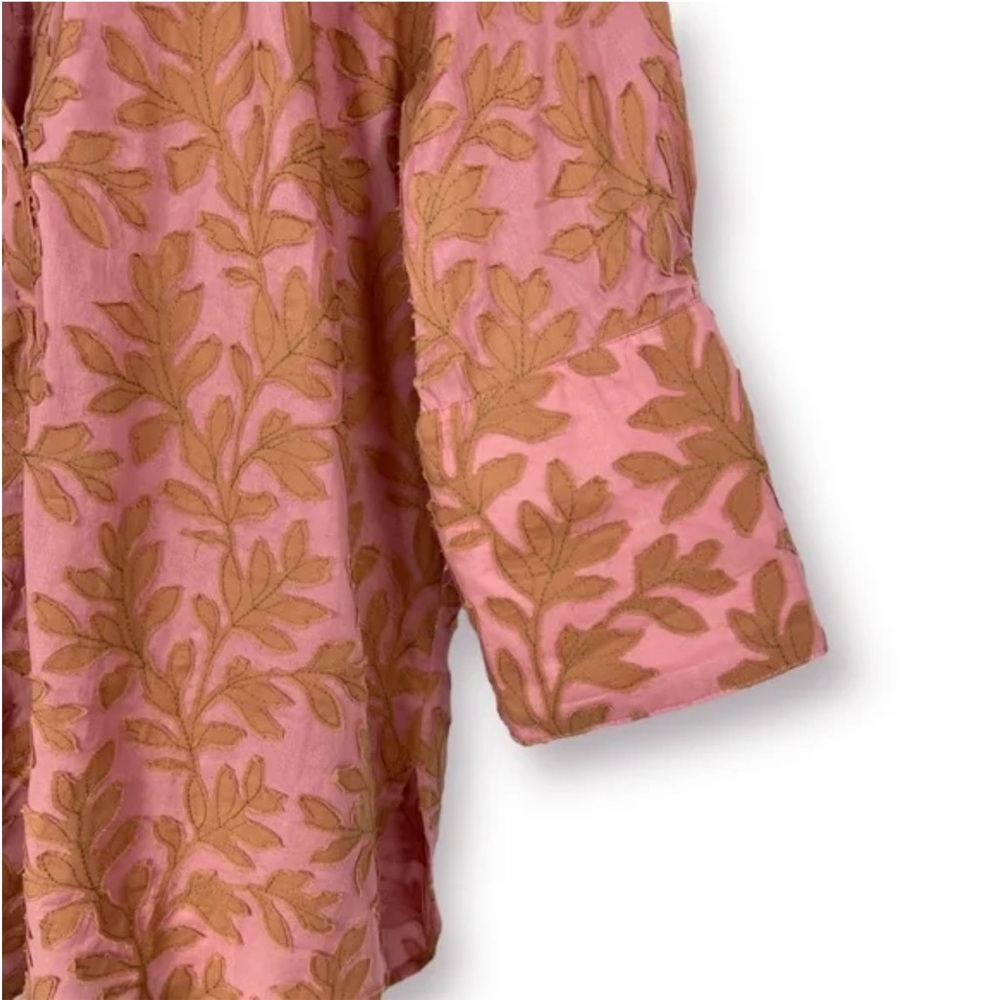 ANTHROPOLOGIE FLORAL LEAF TOP - Picture 9 of 12